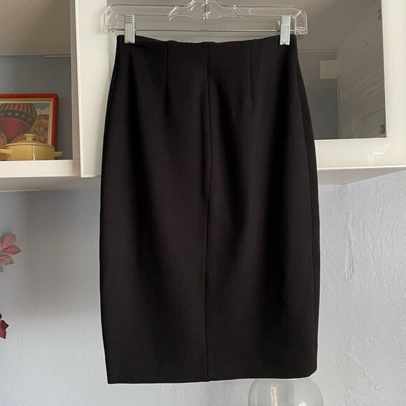 L'AGENCE Khamilla Pencil Skirt Size XS Black Viscose Stretch Knit - Picture 5 of 7